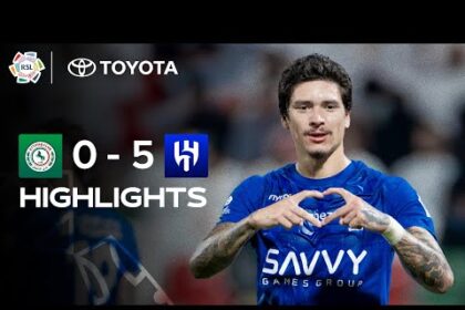 ملخص فوز الهلال على الاتفاق 5-0 (الدوري السعودي)