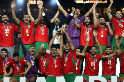 لحظة تتويج المغرب بلقب كأس العرب 2025