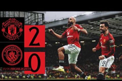 ملخص فوز مانشستر يونايتد على سيتي 2-0 (الدوري الإنجليزي)