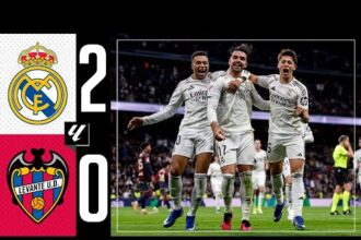 ملخص فوز ريال مدريد على ليفانتي 2-0 (الدوري الإسباني)