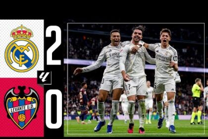 ملخص فوز ريال مدريد على ليفانتي 2-0 (الدوري الإسباني)