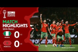 ملخص فوز المغرب على نيحيريا 0 (4-2) 0 (أمم إفريقيا)