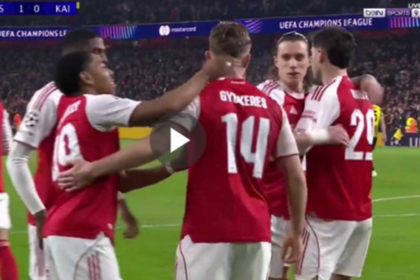 هدف أرسنال الأول في كيرات - كاي هافرتز (دوري أبطال أوروبا)