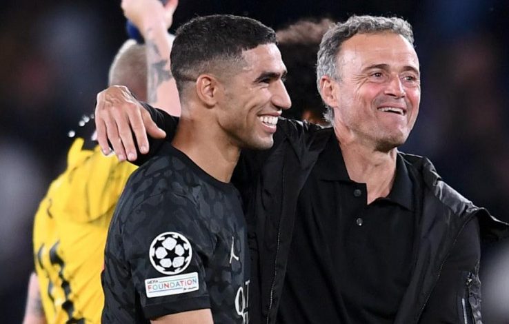 لويس إنريكي يطمئن جماهير باريس سان جيرمان بشأن حكيمي