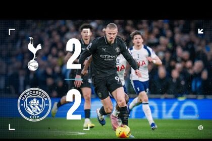 ملخص تعادل مانشستر سيتي مع توتنام 2-2 (الدوري الإنجليزي)