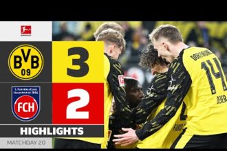 ملخص فوز بوروسيا دورتموند على هايدنهايم 3-2 (الدوري الألماني)
