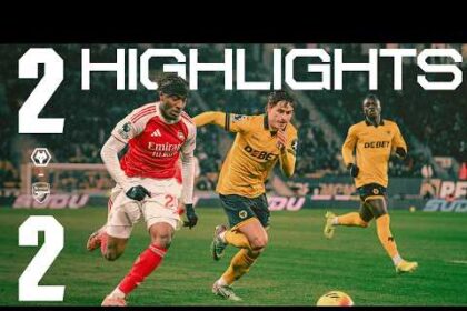 ملخص تعادل أرسنال مع ولفرهامبتون 2-2 (الدوري الإنجليزي)