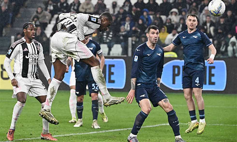 يوفنتوس يفلت من الخسارة أمام لاتسيو ويتعادل في +90
