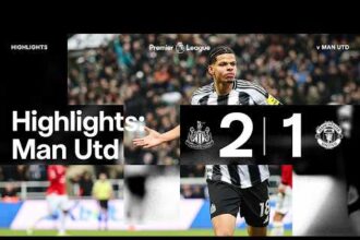 ملخص فوز نيوكاسل على مانشستر يونايتد 2-1 (الدوري الإنجليزي)