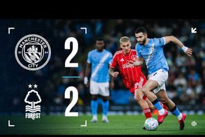 ملخص تعادل مانشستر سيتي مع نونتجهام سيتي 2-2 (الدوري الإنجليزي)