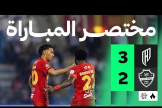 ملخص فوز القادسية على أهلي جدة 3-2 (الدوري السعودي)