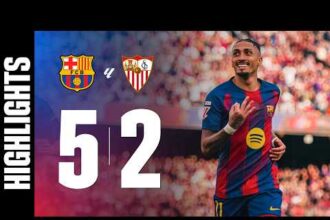 ملخص فوز برشلونة على إشبيلية 5-2 (الدوري الإسباني)