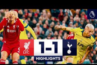ملخص تعادل توتنام مع ليفربول 1-1 (الدوري الإنجليزي)