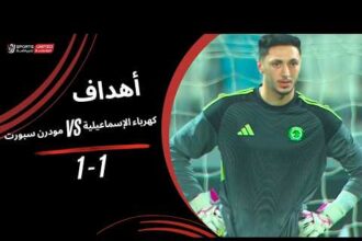 ملخص تعادل كهرباء الإسماعيلية مع مودرن سبورت 1-1 (الدوري المصري)