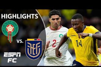 ملخص تعادل المغرب مع الإكوادور 1-1 (ودية)