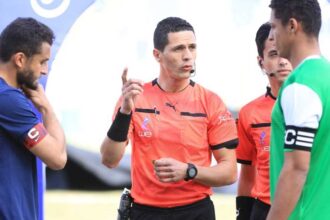 محمود وفا حكم مباراة الزمالك والاتحاد السكندري