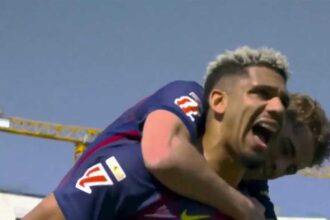 هدف برشلونة الأول ضد رايو فايكانو - رونالد أراوخو (الدوري الإسباني)