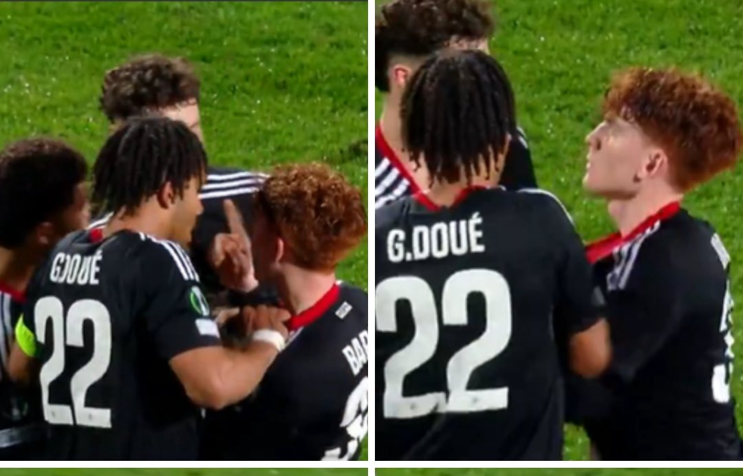 لاعب مغربي يشتبك مع زميله بعد مباراة ستراسبورغ ورييكا في دوري المؤتمر الأوروبي (فيديو)