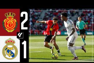 ملخص فوز مايوركا على ريال مدريد 2-1 (الدوري الإسباني)