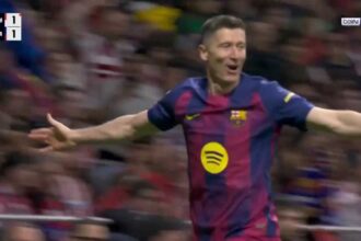 هدف برشلونة الثاني ضد أتلتيكو مدريد - روبرت ليفاندوفيسكي (الدوري الإسباني)